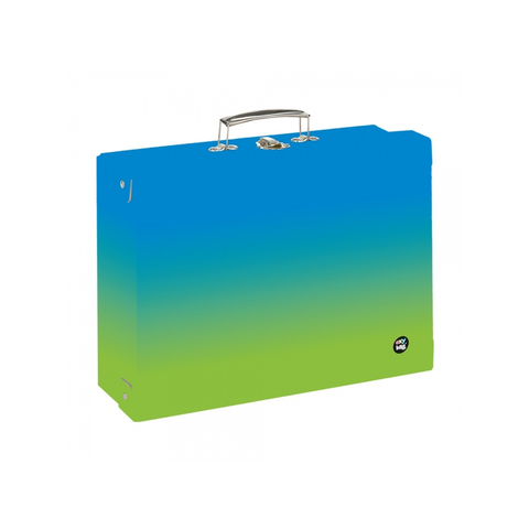 Kufřík lamino hranatý A4 OXY Ombre Blue- green