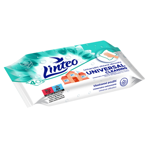 Vlhčené úklidové ubrousky Linteo univerzální – 40 ks