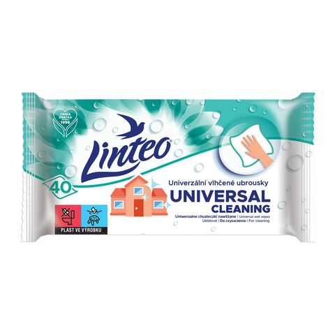 Vlhčené úklidové ubrousky Linteo univerzální – 40 ks