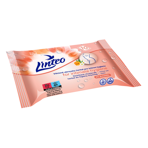 Vlhčené ubrousky Linteo pro intimní hygienu – 10 ks