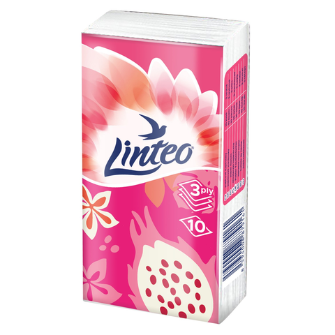 Papírové kapesníky Linteo 10x10 ks, 3-vrstvé