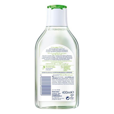 Nivea čisticí micelární voda Naturally Good 400ml