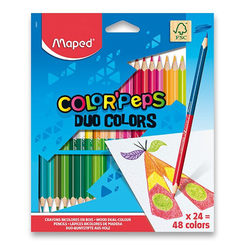 Pastelky Maped Color'Peps Duo - Oboustranné Pastelky