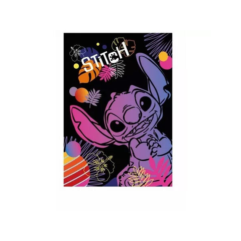 Sešit A5 32 listů Stitch black vzor 1 linka