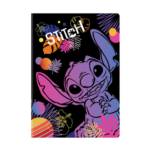Sešit A4 60 listů Stitch black vzor 1 linka