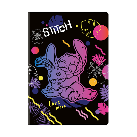 Sešit A5 60 listů Stitch black vzor 2 linka