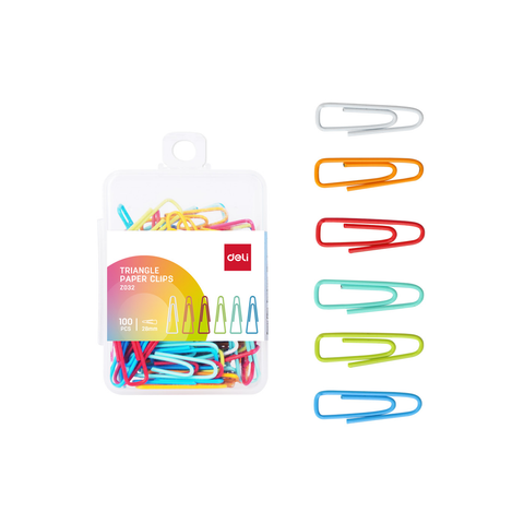 Deli Sponky kancelářské 28mm barevné 100ks EZ032