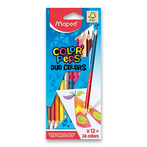 Pastelky Maped Color'Peps Duo - Oboustranné Pastelky