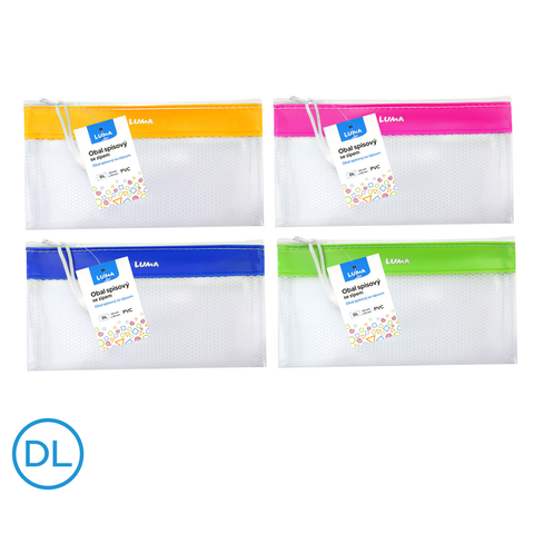 LUMA Obal spisový se zipem síťovaný DL, PVC mix