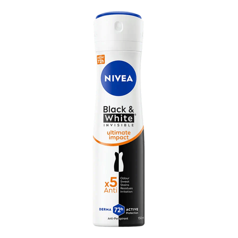 Nivea Spray Black & White Invisible Ultimate Impact 150ml