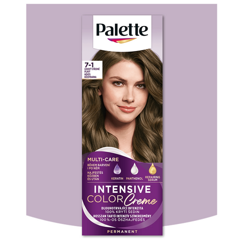 Palette Barva na vlasy Intensive Color Creme Ledový středně plavý 7-1