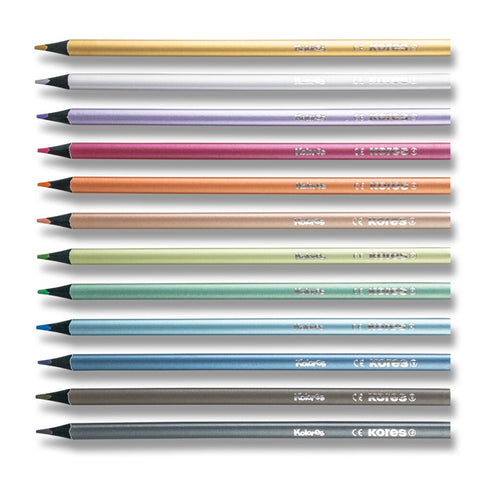 Pastelky Kores Kolores Metallic - 12 barev