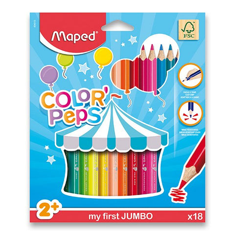 Pastelky Maped Color'Peps Jumbo - Trojhranné