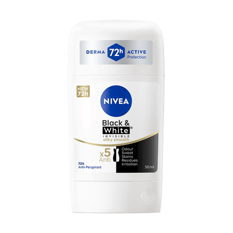 Nivea Tuhý Deodorant Black & White Silky Smooth 50ml