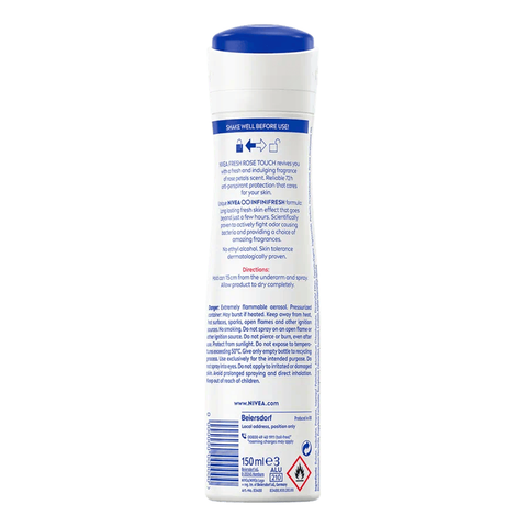 Nivea Spray Fresh Rose Touch 150ml