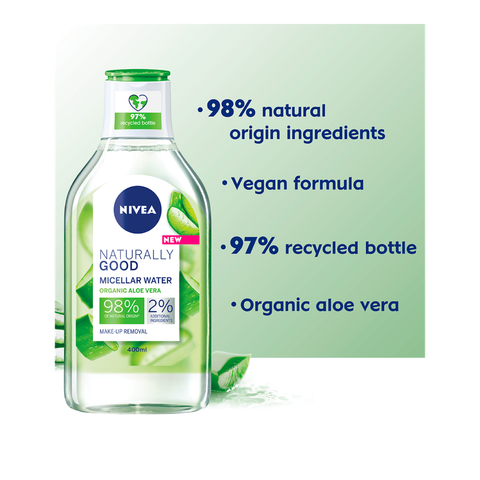 Nivea čisticí micelární voda Naturally Good 400ml