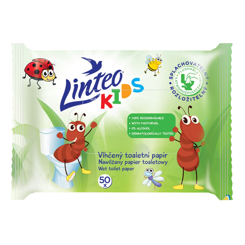 Vlhčený toaletní papír Linteo Kids – 50 ks