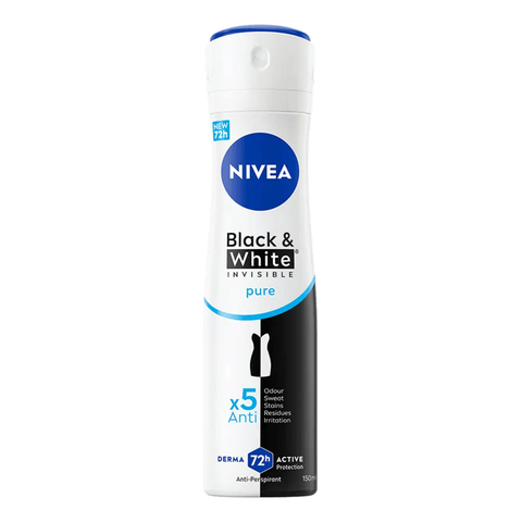 Nivea Spray Black & White Invisible Pure 150ml
