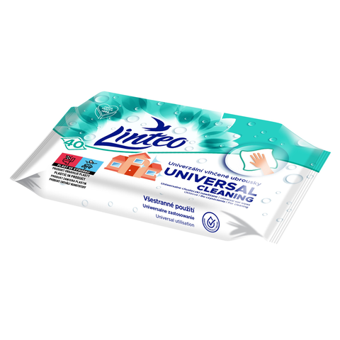 Vlhčené úklidové ubrousky Linteo univerzální – 40 ks