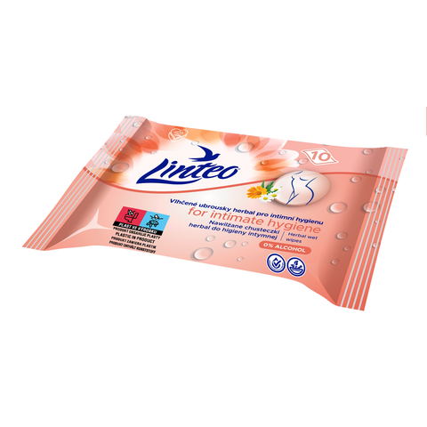 Vlhčené ubrousky Linteo pro intimní hygienu – 10 ks