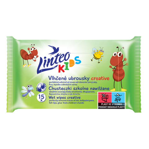 Vlhčené ubrousky Linteo Kids Creative – 15 ks