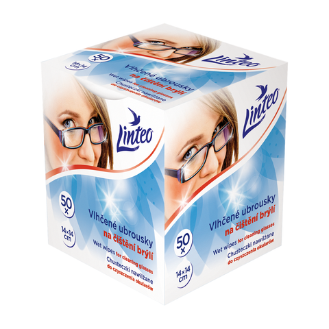 Vlhčené ubrousky Linteo na brýle – 50 ks