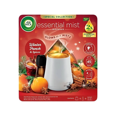 Air Wick Essential Mist difuzér + náplň – Zimní punč & koření 20ml