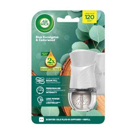 Air Wick Electric komplet Blue Eucalyptus & Cedarwood 19 ml
