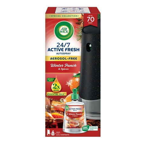Air Wick Active Fresh – Zimní punč & koření 228 ml