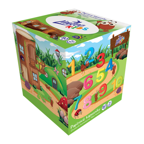 Papírové kapesníky Linteo Kids – bílé, 2vrstvé, 80 ks v krabičce