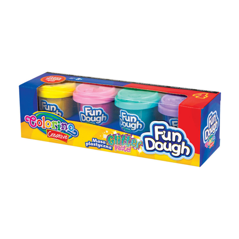 Colorino modelovací hmota - Fun Dough Brokát 4 barvy
