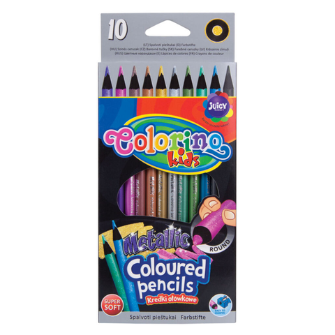 Colorino pastelky 10ks metalické