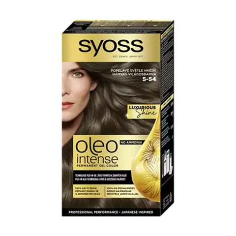 Syoss Barva na vlasy Oleo Intense Popelavě světle hnědý 5-54