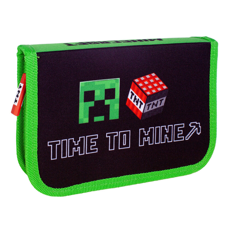 Penál 1 zip Minecraft Time to mine - prázdný