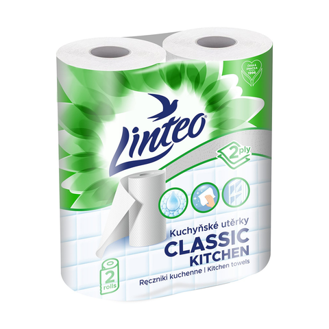 Kuchyňské utěrky Linteo Classic 2 role, 2-vrstvé