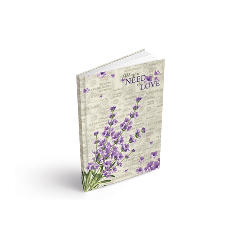 Záznamová kniha – levandule / 100 listů / čistá