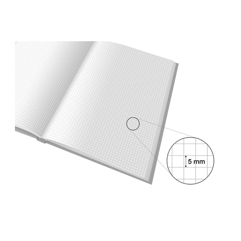 Záznamová kniha A4 – černý minimalismus / 100 listů / čtvereček