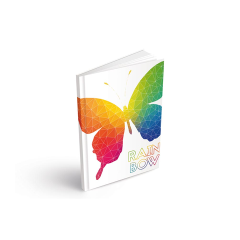 Záznamová kniha – geometrický motýl / 100 listů / linka