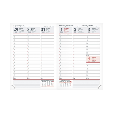 Diář 2026 T805 PVC dark gray