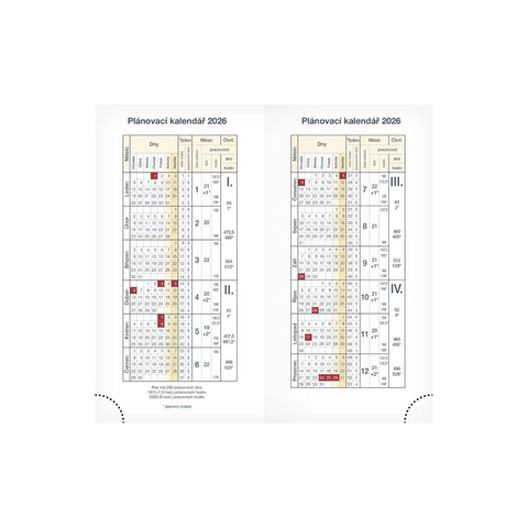 Diář 2026 D802 Lamino 2 s gumkou 90x170mm