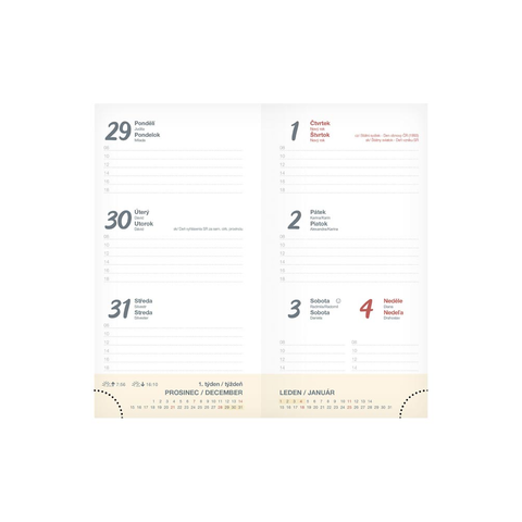 Diář 2026 T806 Lamino 4 90x170mm