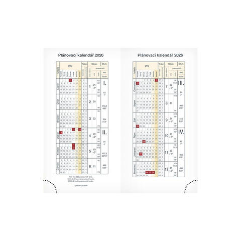 Diář 2026 T806 Lamino 6 90x170mm