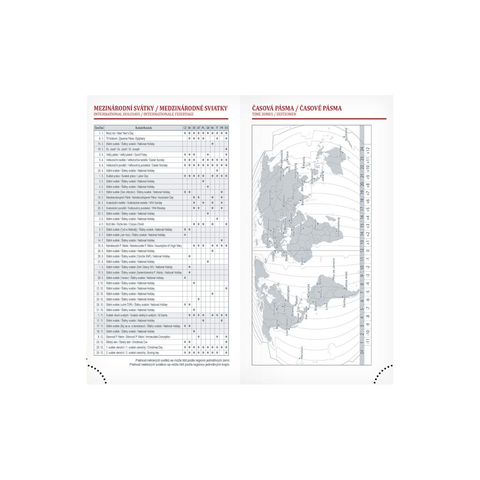 Diář 2026 T806 PVC dark gray 90x170mm