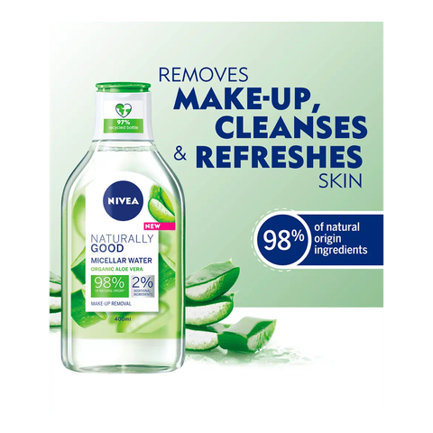 Nivea čisticí micelární voda Naturally Good 400ml