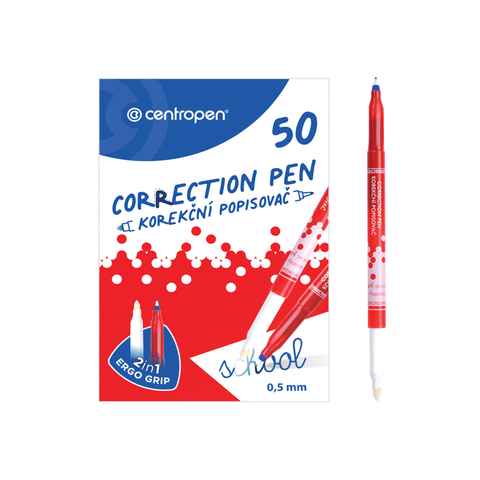 CENTROPEN Zmizík s korektorem 3649 trojhranný