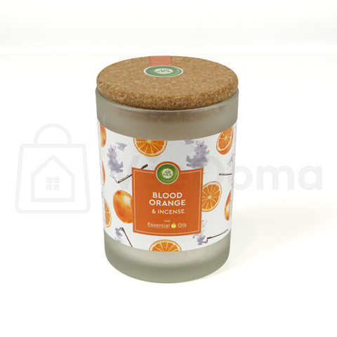 Air Wick Svíčka Essential Oils Pomeranč & Vonná tyčinka 185g