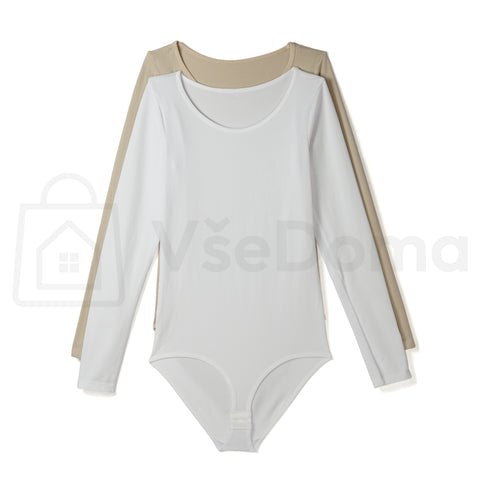 Dámské bavlněné body s dlouhým rukávem – elastické, pohodlné