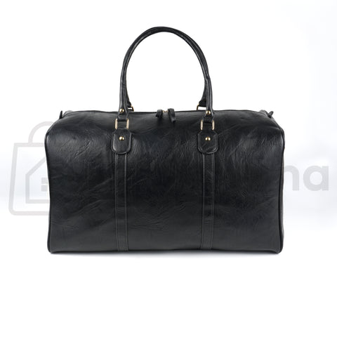 Cestovní taška z koženky – černá (37L)