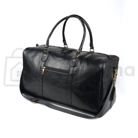 Cestovní taška z koženky – černá (37L)