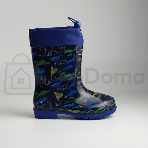 Dětské gumové holínky - Tmavě modré s dinosaury